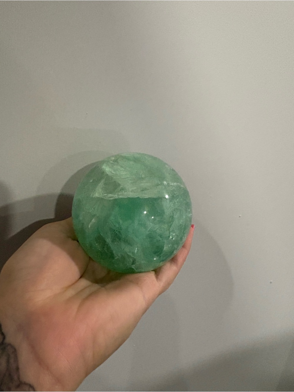 Green Flourite Crystal Sphere - Home Accents